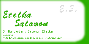 etelka salomon business card